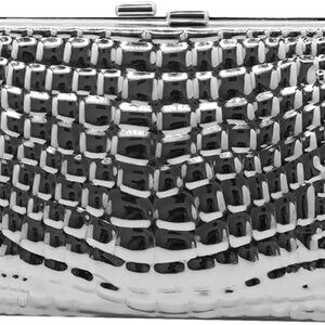 Women Acrylic Clutch Purse Silver Sparkly Evening Handbag for Party